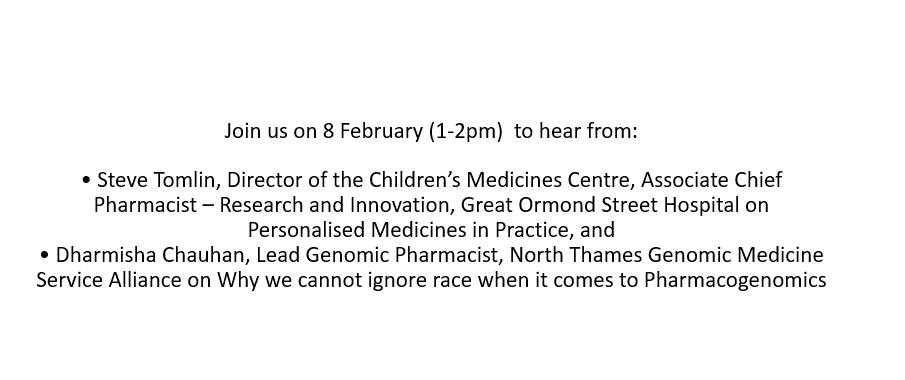 Looking forward to chairing the next masterclass today (1-2pm) that covers a topic that could revolutionise healthcare for all: Personalised medicines and genomics

Link to join:
register.gotowebinar.com/register/52385…