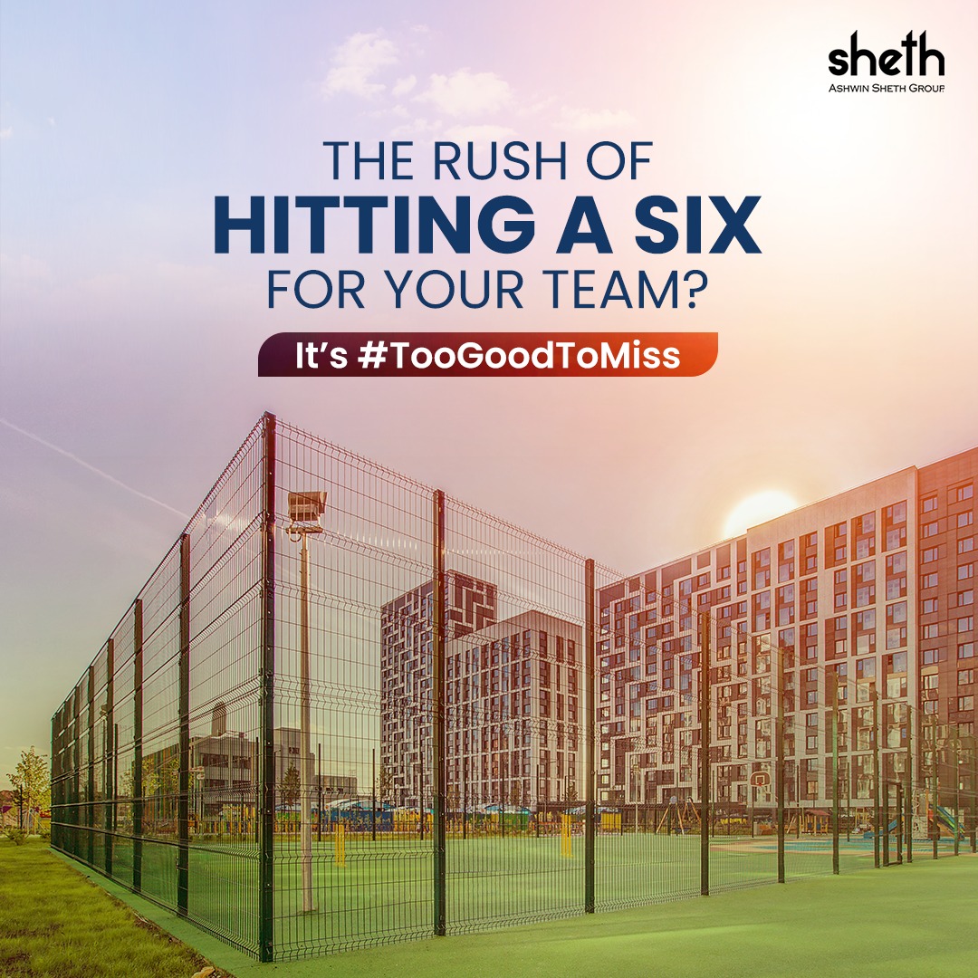 ShethGroupLtd's tweet photo. You can not only enjoy cricket at your comfort from your living room but also enjoy the game like a pro. With Sheth Avante’s offering - Cricket pitch, some opportunities are #TooGoodToMiss.

#ASG #kanjurmarg #offer #realty #design #homes https://t.co/vfsN7IEwYa