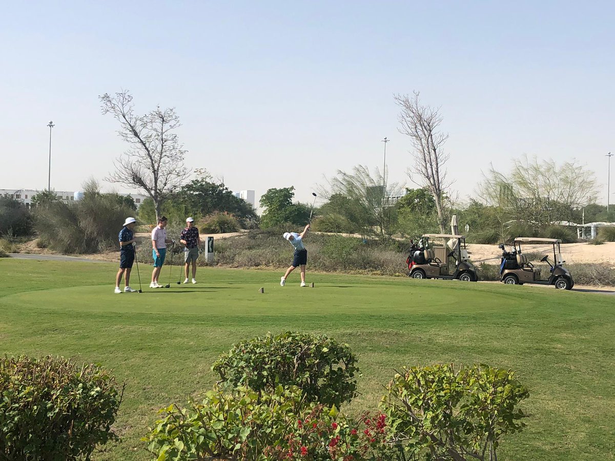 First practice round completed <a href="/ecgolfclub/">Education City Golf Club</a> by the boys great golf course in great weather, all set for tomorrow
<a href="/TitleistEurope/">Titleist Europe</a> 
<a href="/DRUIDSGOLF/">Druids</a> 
<a href="/Glenmuir1891/">Glenmuir</a>