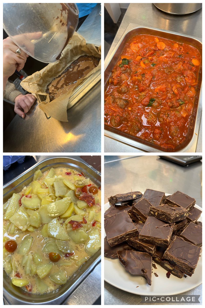 mount_unit's tweet image. We had another successful cooking group yesterday morning. Patients made tomato meatballs, a Spanish potato frittata and Tiffin for dessert 😍we love seeing patients try dishes outside of their comfort zone each week (We also get to learn some new recipes too😉) #OT #Cookingfood
