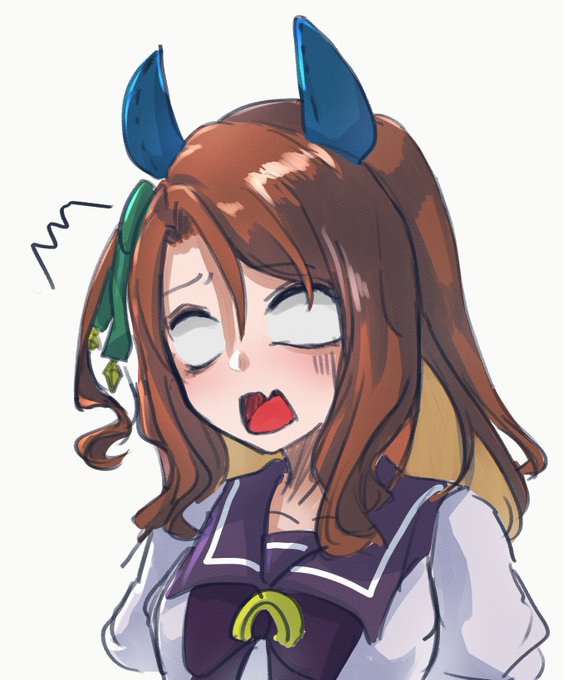 「何見てるの?」「キングの卒業アルバム」「ッ  !?!?!?」#ウマ娘 #キングヘイロー 