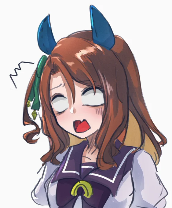 「何見てるの?」「キングの卒業アルバム」「ッ  !?!?!?」#ウマ娘 #キングヘイロー 