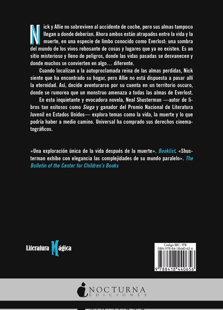 PreviouslyBook's tweet photo. #Everlost
⚠️ATENCIÓN⚠️
En marzo tendremos la trilogía completa de Neal Shusterman (#Siega) en la qué hay más allá de la muerte.
Llegará a España con Nocturna y las fechas son: #Everlost (6/3), #Everwild (13/3) y #Everfound (20/3). https://t.co/LqQIRIDfo6