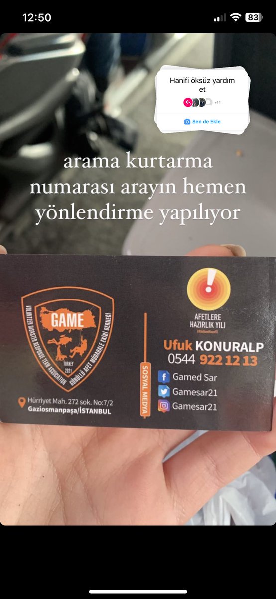 ferroli0807's tweet photo. İhtiyaç olabilecek bilgiler Kahramanmaraş #DEPREMOLDU #enkaz #kahramanmarasdepremi #OguzhanUgur @OguzhanUgur @BabalaTv @Ahbap_Medya #kahramanmarasyardımbekliyor https://t.co/fAFF8rLaDX