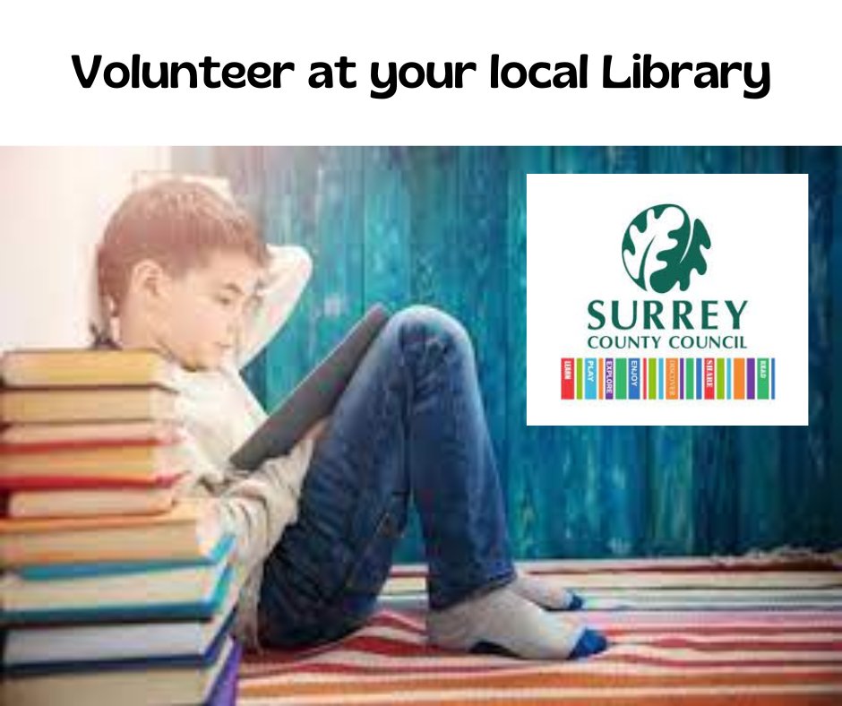 CSVACTION's tweet photo. Libraries are great places to volunteer and there are many ways to get involved. Volunteering roles available with Surrey libraries include:-
Customer Support, Digital Support, Events & Activities, Stock Support and Library Direct.
#DofE #Readagoodbook
https://t.co/eNoU01C4iM https://t.co/SogKSVkCxj