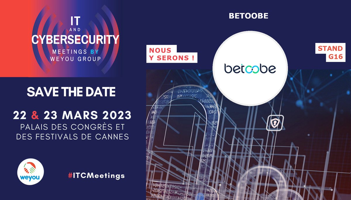 📅 SAVE THE DATE ! Cette année encore, nous serons présents au salon IT and Cybersecurity Meetings ! 🔐 

L'occasion d'échanger sur les problématiques liées à la gestion de flotte de mobiles. 

Pensez à nous demander rapidement votre invitation pour un RDV ! 🎯