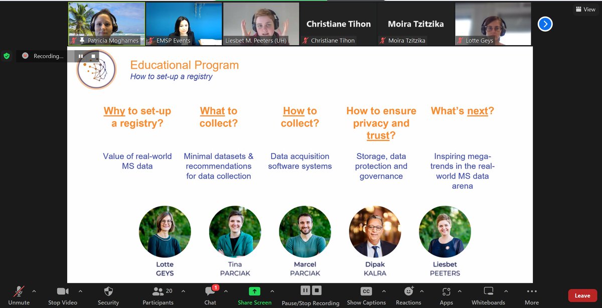 <a href="/eumsplatform/">European MS Platform</a> and <a href="/msdataalliance/">MS Data Alliance</a> leading on the first webinar on 'How to set a Multiple Sclerosis registry?' ➡️ as part of a series of 5 webinars with MS Societies 
✅️ Step 1: Understanding the VALUE of real world #MS #data and #registries