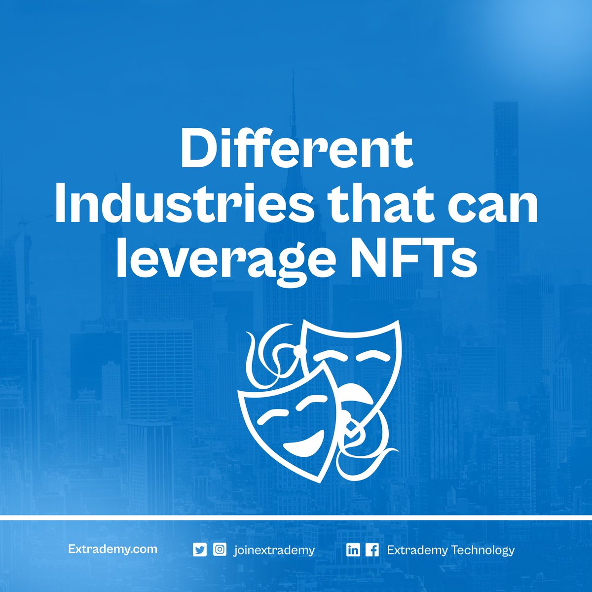 joinextrademy's tweet photo. Different industries that can leverage NFTs...

.

.

A thread https://t.co/JI3bEtTZkG
