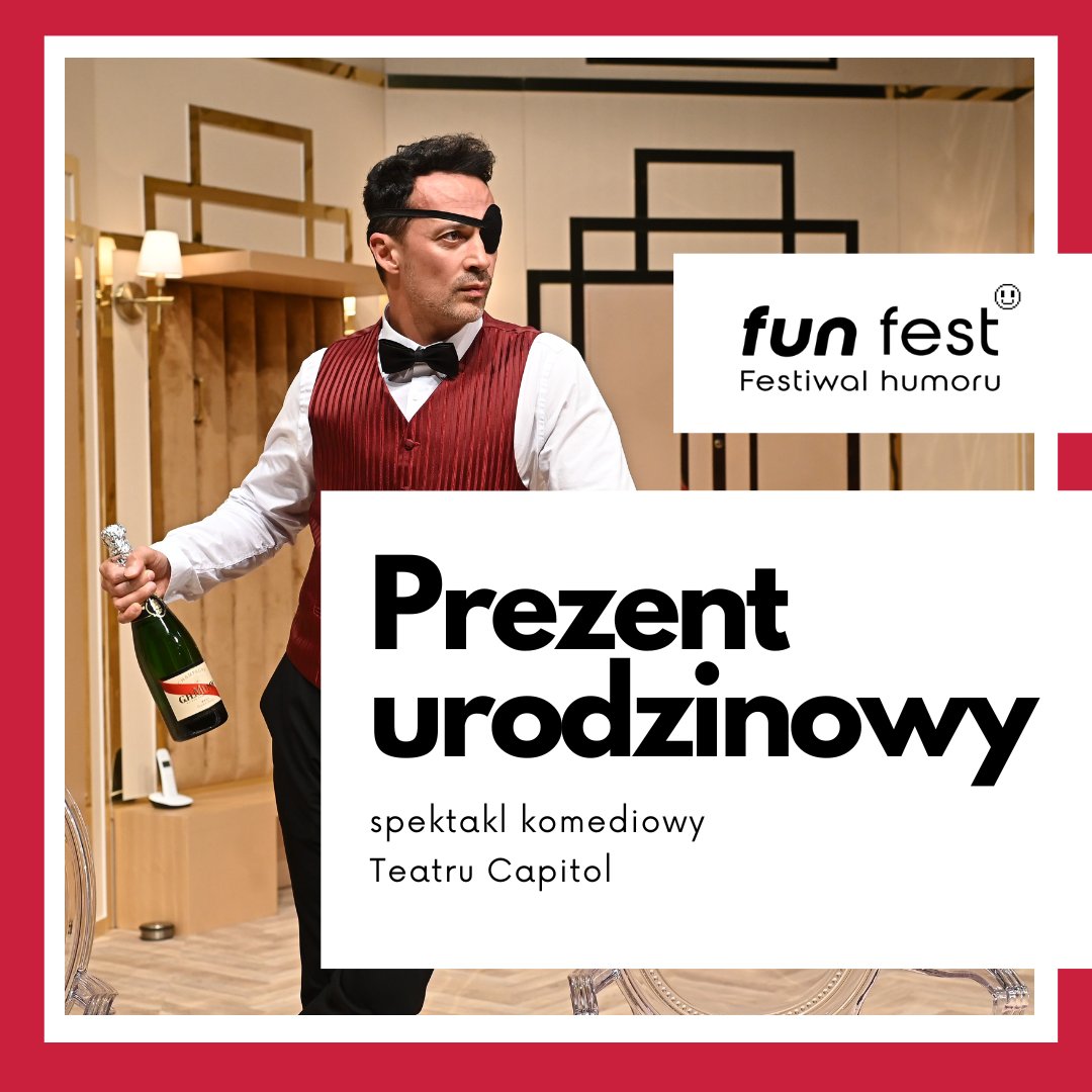 💥 Fun Fest - Festiwal Humoru 😁
🎭 Spektakl Teatru Capitol - „Prezent urodzinowy”
🗓 12 marca 2023
🕕 godzina 18:00
ℹ️ csm.tarnow.pl/wydarzenie/166…
---
#funfest #arturandrus #teatrcapitol #cezarypazura #adamvanbendler #live #csm #tarnów #kultura #mościce #tarnow #małopolska #sztuka