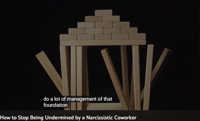 How to Stop Being Undermined by a Narcissistic Coworker
https://www.youtube.com/watch?v=hI9KZXQQZYo
133 views  Premiered on 2 Feb 2023  #narcissism #psychology #narcissist
Are you being undermined by a narcissistic co-worker? Is there a narcissist at your workplace affecting your job?

Are you struggling with challenging family relationships? Maybe you’re experiencing damaging power plays, maddening triangulation, or tattling in the form of gossip? Join the upcoming webinar on February 9, 2023 Best Coping & Management Strategies for Toxic or Narcissistic Families: Surviving the chaos of a narcissistic family member. Get your tickets now. https://resources.kerrymcavoyphd.com/...

Sign up for the online course! First Steps to Leaving a Narcissist. https://resources.kerrymcavoyphd.com

Want to read a true story of narcissistic abuse?
LOVE YOU MORE: The Harrowing Tale of Lies, Sex Addiction, & Double Cross
Available here at the following online stores.
https://linktr.ee/LOVEYOUMOREbook

Lo