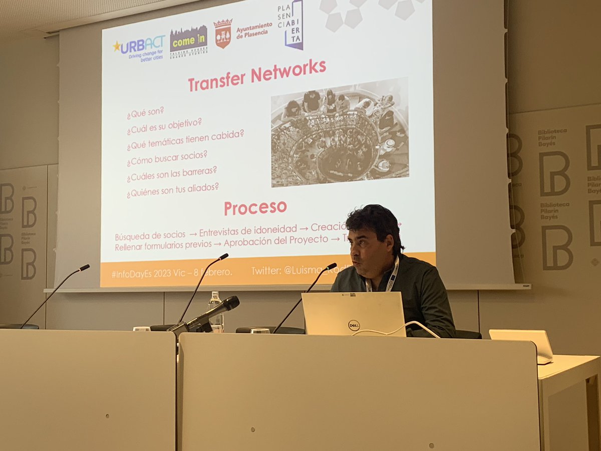 Magnífica presentación de <a href="/Luisma_RodRom/">Luisma</a> sobre las #TransferNetworks y la experiencia de <a href="/Ayto_Plasencia/">Ayto. de Plasencia</a> en <a href="/ComeinUrbact/">ComeIn_URBACT</a> <a href="/URBACT/">URBACT</a> en el #InfodayES de #Vic #ActionPlanningNetworks con <a href="/URBACT_ES/">URBACT + EUI España</a> <a href="/JAguirreSuch/">Jon Aguirre Such</a> <a href="/EuropaMASi/">Europa+i</a>