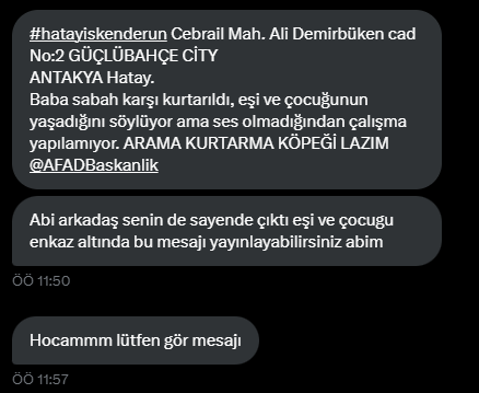 cakmaustad's tweet photo. Lütfen yayalım
Hatay İskenderun Cebrahil Mah. Ali Demirbüken Cad. No:2 Güçlübahçe city https://t.co/QzVBFXdXy9