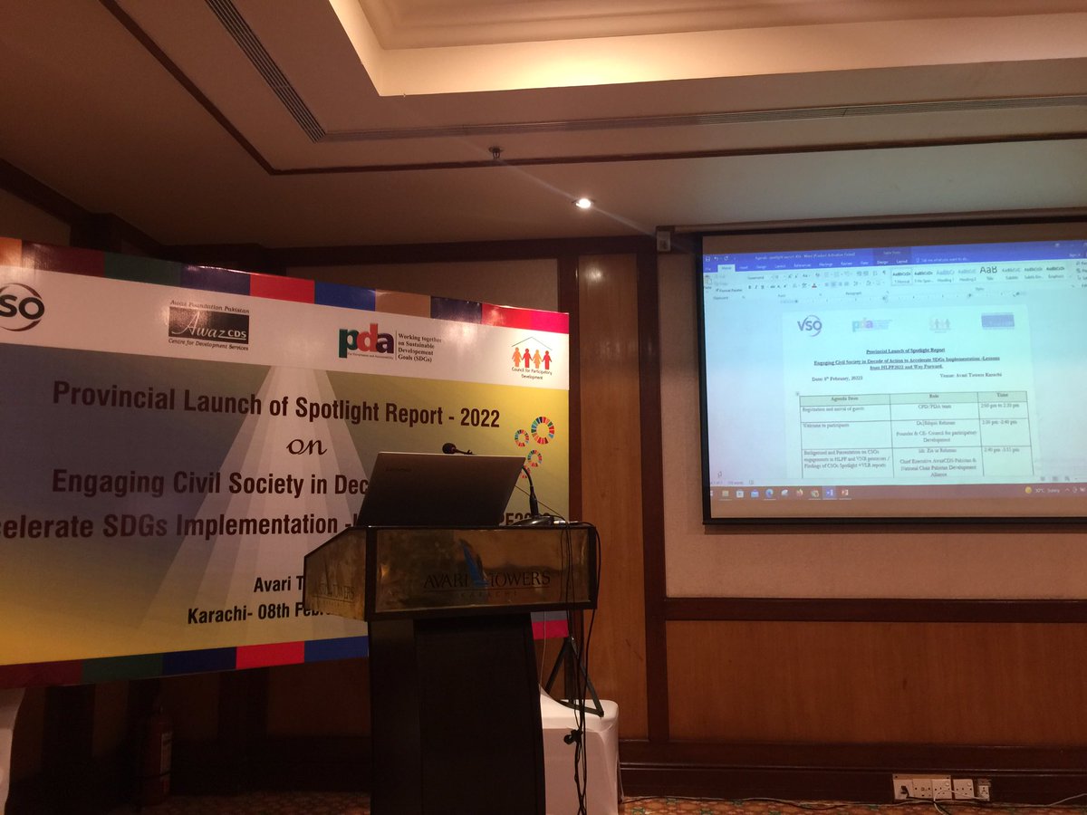 MZRAWAZ's tweet photo. All set for the launch of #SpotlightReport on #SDGs at #Karachi #Sindh Thanks to @PDA4SDGs members in Karachi for joining timely @Awazcds2 @whiteband @Action4SD @Sightsavers @monagilani Thanks to @VSO_Intl @VSOPeople @AsifChishti for supporting this initiative https://t.co/caa4UqDSnM