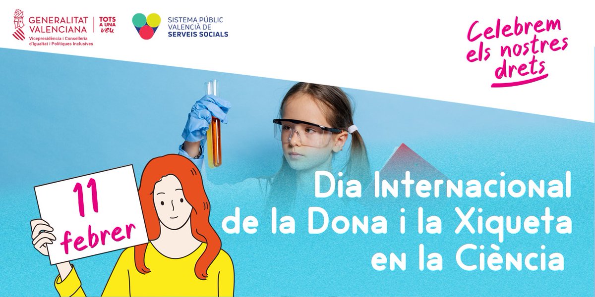 🔬👩@GVAinclusio se suma al #11F reivindicando una mayor visibilización del papel de las mujeres y niñas en el avance de la ciencia.

La Ley valenciana de la #Infancia recoge el derecho de las niñas a la creación científica y técnica (art 18)

#MujeresEnCiencia #LaNostraVeu