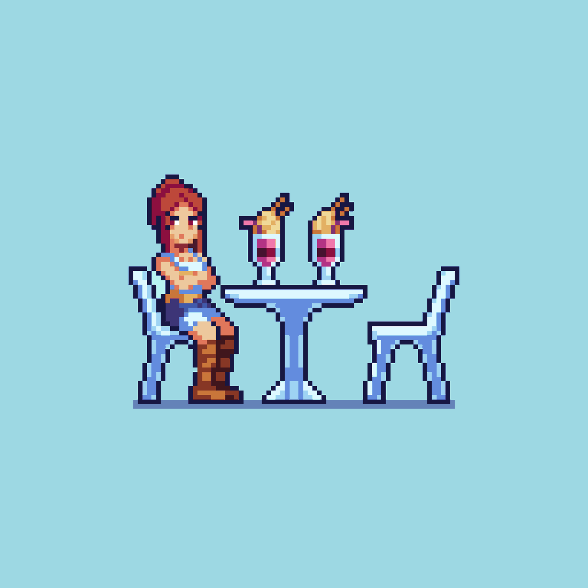 Waiting at the #MeetingPlace 😓
@Pixel_Dailies  #pixel_dailies #pixelart #aseprite #ドット絵