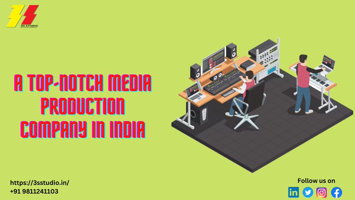 #3sstudio is a top-class #mediaproductioncompany in India helping many small and medium-sized business owners in creating the best ever #audios and #videos for their #business needs. To know more about our services visit:- lnkd.in/dQMabT3D #audioproduction #videoproduction