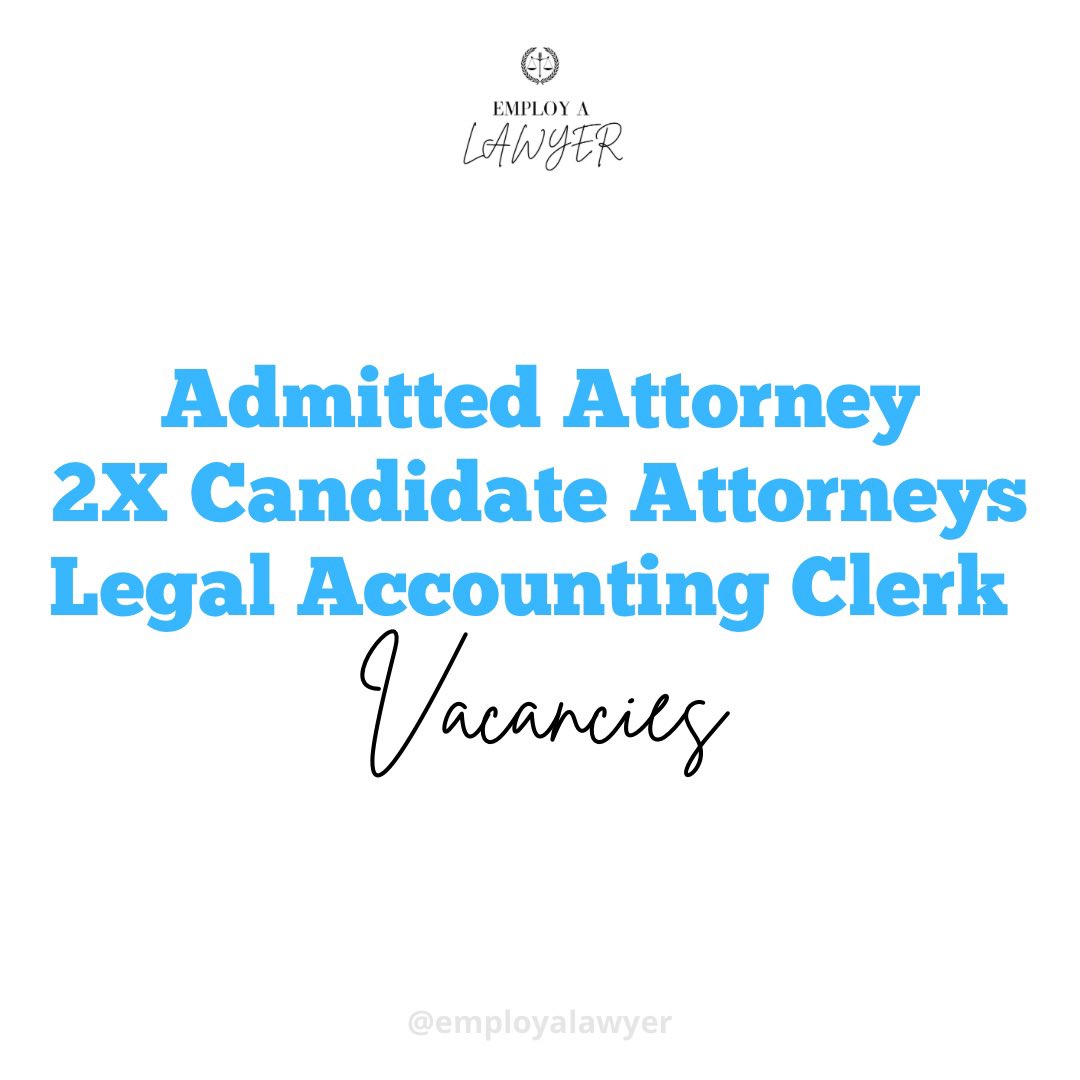 Employ A Lawyer on Twitter "Admitted Attorney, Candidate Attorney X2