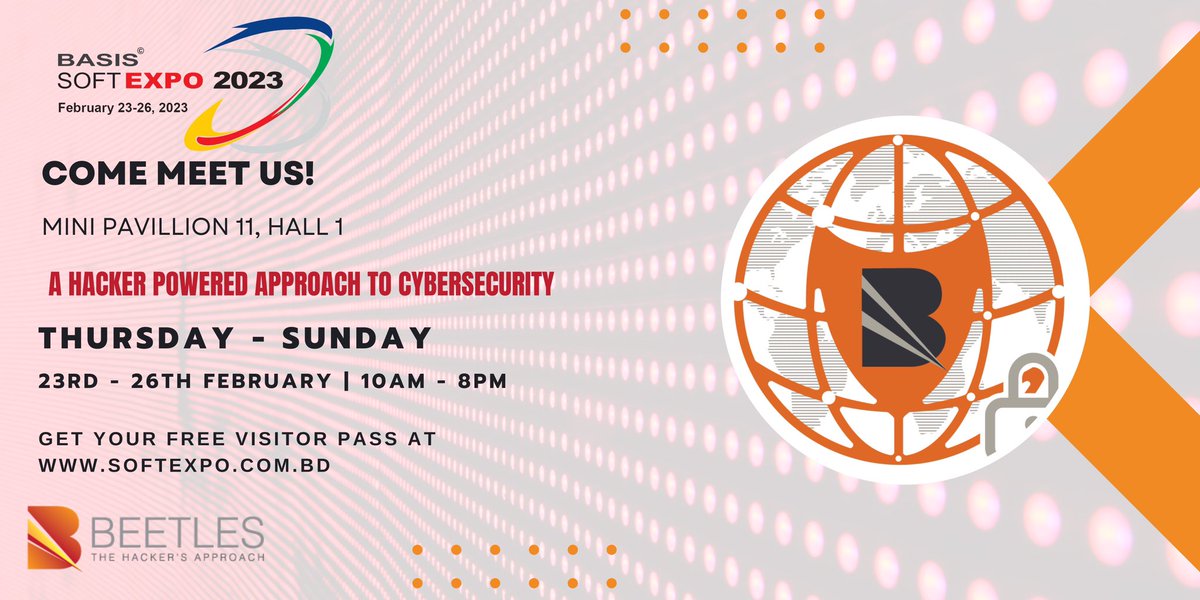 beetlesio's tweet photo. Looking forward to seeing you all there!

#BASISSoftExpo2023 #thehackersapproach https://t.co/bd24WGqXHP