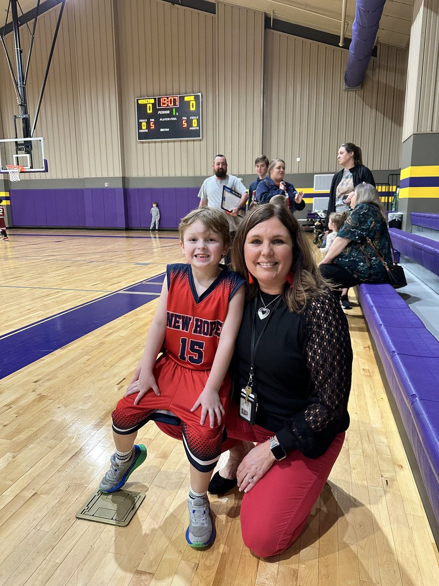 Time invested in them outside of the classroom is never a waste. Love watching my #thingsjustgotaLITTLEmoreinteresting <a href="/ocreagles/">OCR Elementary</a> Kinders on the court!!! Took me 3 games to get to see them all, but well worth it. Look at those smiles! 😁⛹️.
