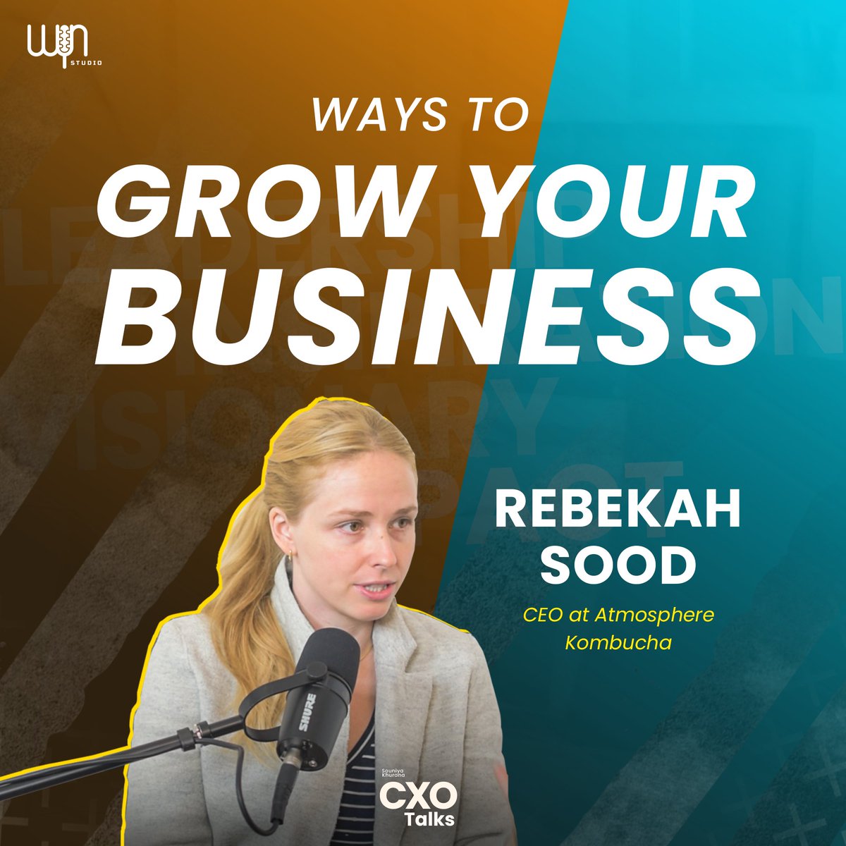 WYNStudio's tweet photo. "Focus of Market Needs."

This episode of CXO Talks features Rebekah Sood, founder and CEO of Atmosphere Kombucha.

Tune in to listen to this insightful conversation between @SouniyaKhurana and Rebekah Sood.

#wynstudio #cxotalks #business #Growth #podcast #kombucha https://t.co/WOGDv0cQlR