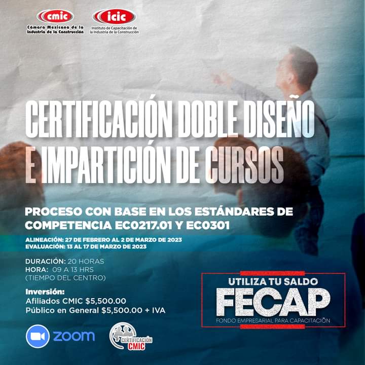 CMICHGO1's tweet photo. 👉Adquiere y mejora tus competencias laborales con la #Certificación doble diseño e impartición de cursos proceso con base en los estándares de competencia #EC0217.01 y #EC0301
✅Inscripciones Abiertas 27 #Febrero
🔴Descuentos especiales
☎7717136966
🌐Modalidad: En Línea https://t.co/2QJijIa59G