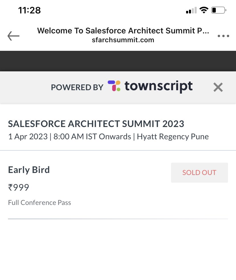 Sold out in less than 0.5 hours 🥳🥳🥳 Don’t need a better testimonial of the event Keep checking for more tickets soon sfarchsummit.com