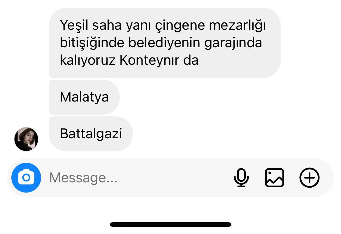 bgyetherr's tweet photo. Üyemiz iletti

Yeşil Saha Yanı
Çingene Mezarlığı bitişiğindeki BELEDİYE GARAJINDAKİ KONTEYNIRLARA ERZAK VE İLAÇ YARDIMI GEREKİYOR

Battalgazi/Malatya
#deprem https://t.co/hC8LGlKnSg