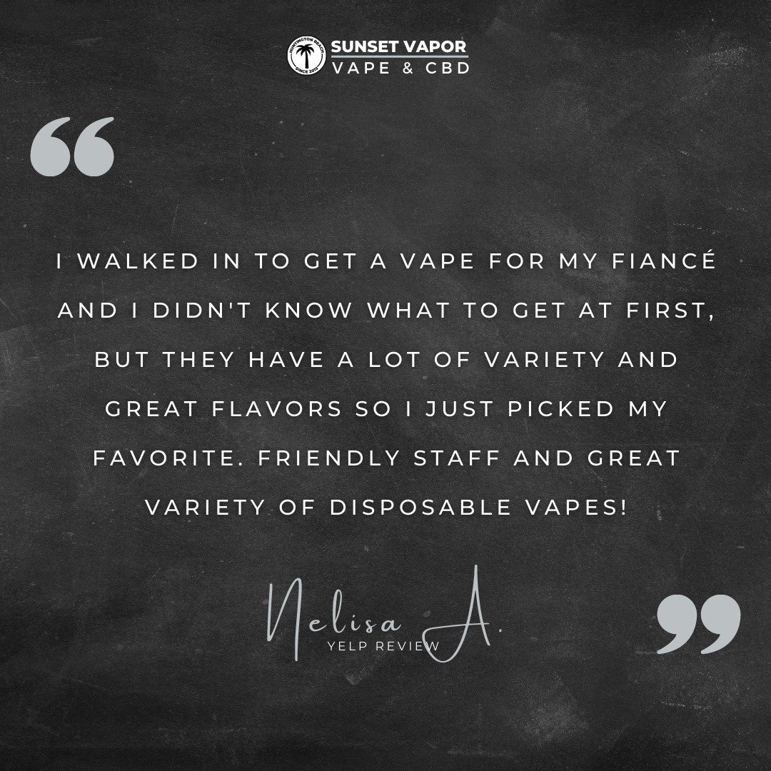 SunsetVapor's tweet photo. Wow, thank you so much for the wonderful feedback! We are so glad to hear that our staff was friendly and helpful during your visit. We look forward to seeing you again soon, Nelisa!

#huntingtonbeach #vapestore #reviews #sunsetvapor https://t.co/VgOkF3Vf24