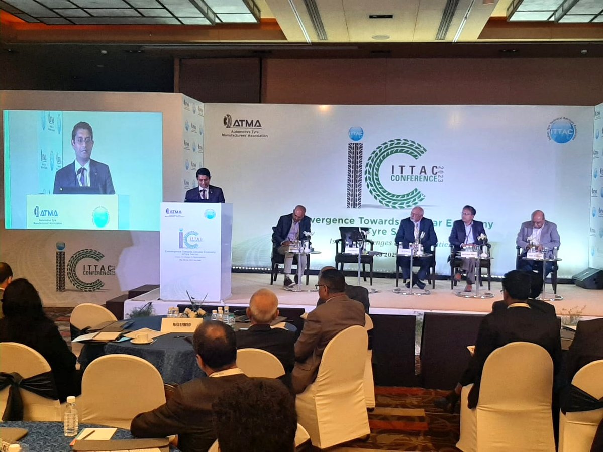 atmaindia_org's tweet photo. Circular Economy is not a fad, its a way of life now. Circular Economy Mission coming up soon -@AmitVermaNITI, Director &amp; Head- Circular Economy Cell, @NITIAayog at ITTAC Conference 2023
#ITTACConference2023 #Conference2023 #ITTAC #NITIAayog #TyreIndustry  #Tyre https://t.co/5w3wP1OxlO