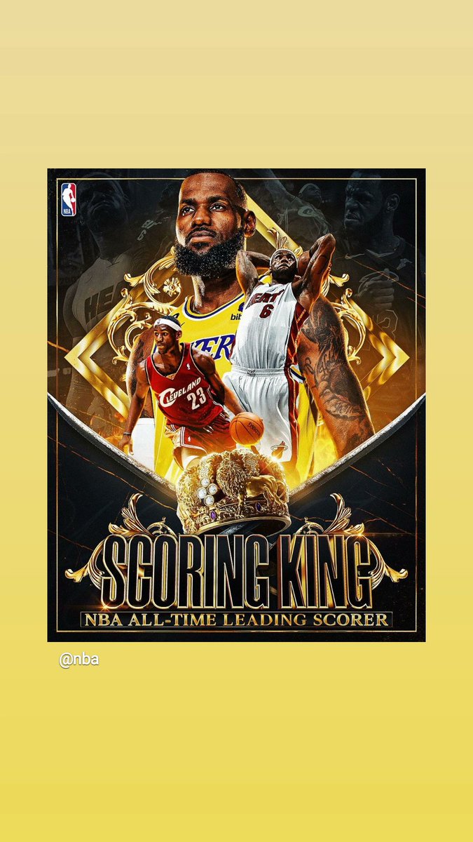 Blcktweet's tweet photo. Congratulations @KingJames on becoming the New @NBA All Time Scorer. https://t.co/3cbjdjHgSY