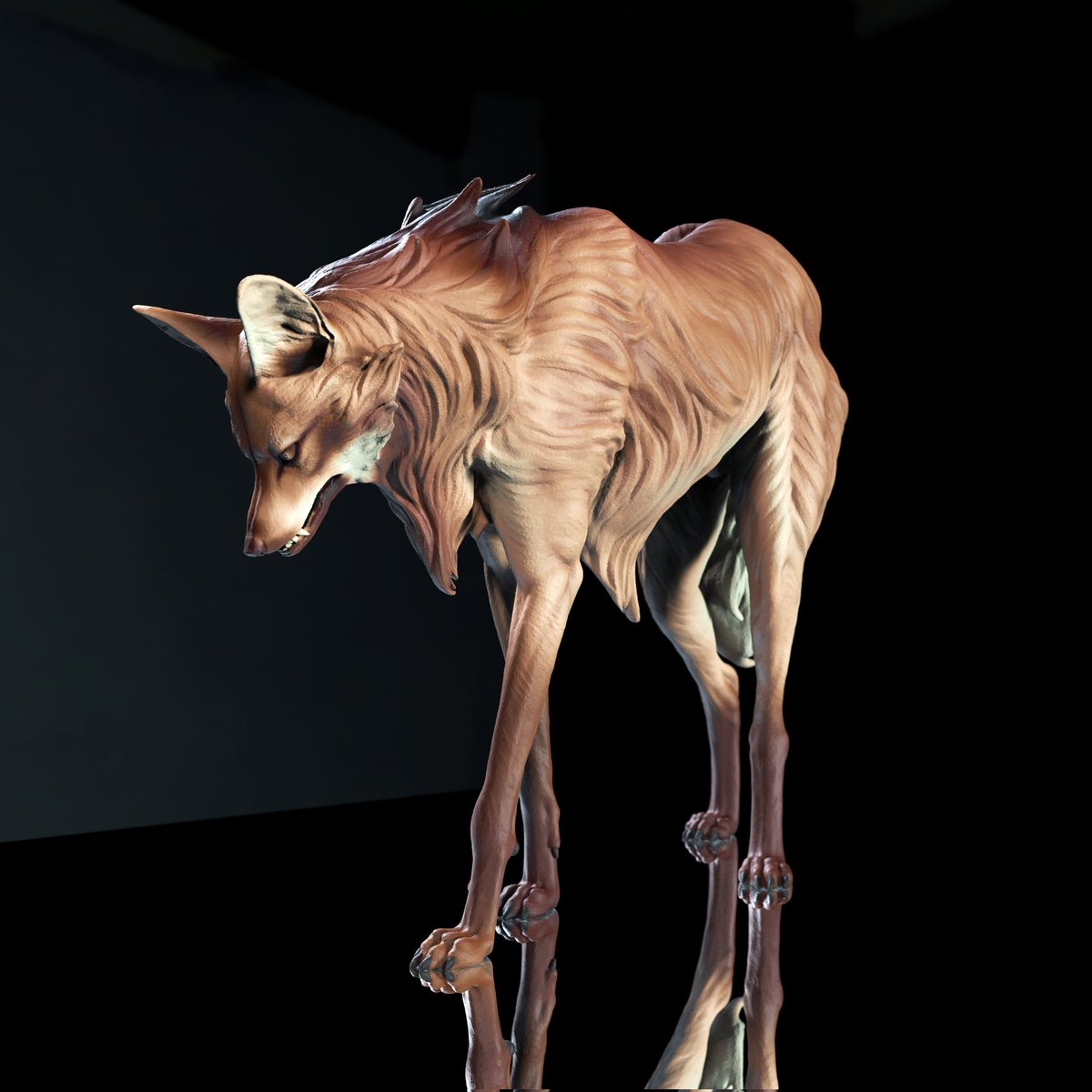 Thanks so much to the team at Maxon/Zbrush. This piece was reinvigorated using Redshift in Zbrush 2023. 🧡🖤🐺