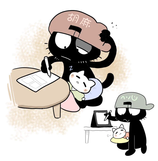 【育児記録】作画風景まとめてみた。(副題:父のお絵描き沼にひきずりこまれる娘の図)こーやって並べてみると成長したなぁ〜と思う。(しみじみ) 