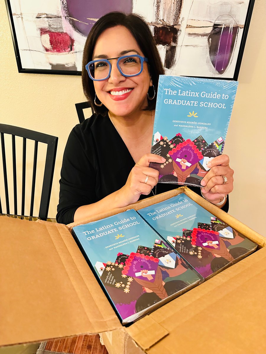 Waiting for me when I got home from work: copies of my first book, The Latinx Guide to Graduate School! @NegronGenevieve and I launched this project in 2018 and now it's out in the world! 🥳 #Latinx #gradschool #highereducation #firstgen