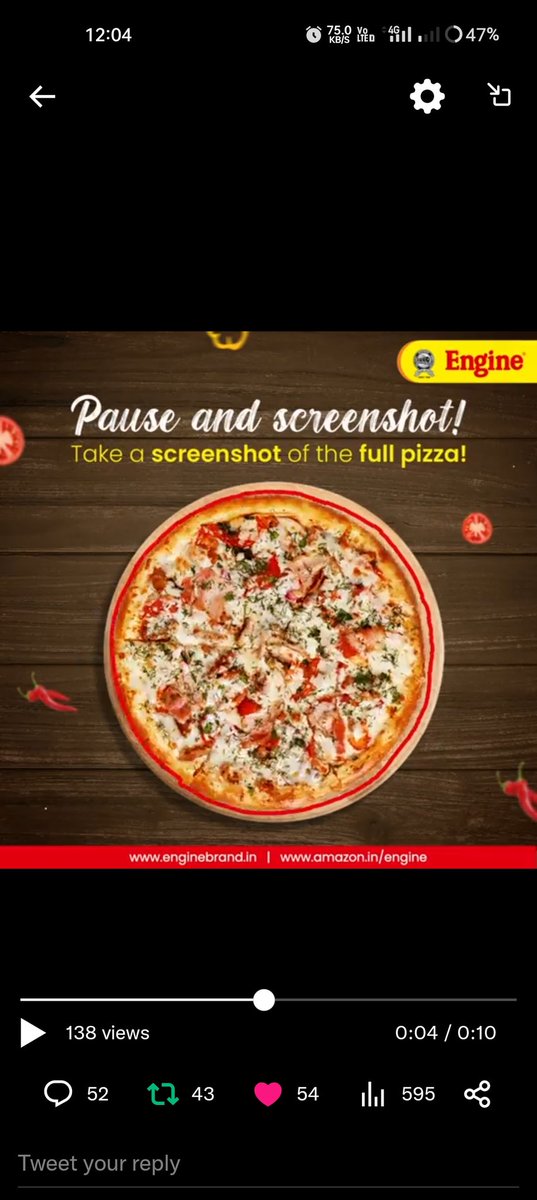 Ranjank1706's tweet photo. @EngineBrand_in Here's my screenshot
#EngineBrand #PizzaDayContest #PizzaDay #Pizza #StopTheGIF #EngineProducts
@EngineBrand_in
@PranatiDey2 @igangadharr @Nalini18751612 @Smiley_Bharati @Gayathrimohan_ https://t.co/AwvaGCMzQs