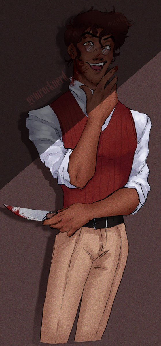 he makes my brainworms do a happy wiggle. a little human alastor based off of "yours truly" by <a href="/Musingamuse/">Musie 🐭🍉 SPOILERS!!!</a> 

#HazbinHotel #HazbinHotelFanart #HazbinHotelAlastor #Alastor