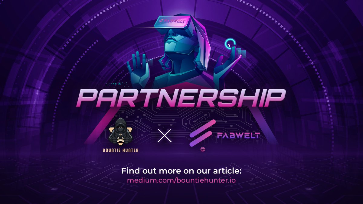 bountie_hunter's tweet photo. Exciting news Hunters! 🎉
 
Bountie Hunter has partnered with @FabweltToken, a blockchain-based gaming platform that combines NFTs, Play-and-Earn, and DeFi for unique gaming experiences 🎮

Read more on our Medium
🔗 https://t.co/NYmBaRvTph https://t.co/k1xg6yuq7x