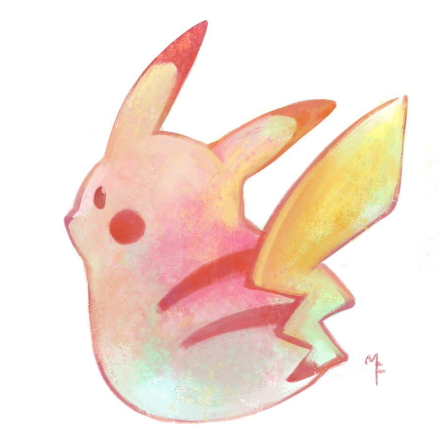 pikachu pokemon (creature) no humans white background solo signature simple background full body  illustration images