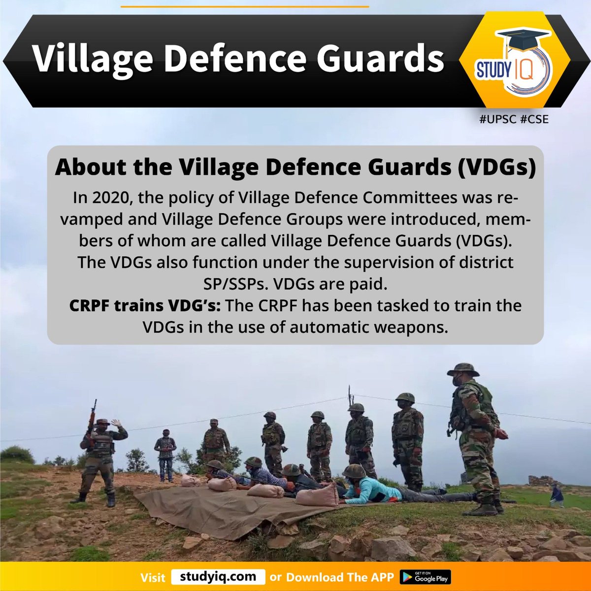upsciq's tweet photo. Village Defence Guards
#villagedefenceguards #defenceguards #whyinnews #terroristacts #jammuandkashmir #jk #rajouri #villagedefencecommittees #vdcs #terroristthreats #minorityhindus #terrorism #specialpoliceofficer #spo #vds #policyofvillagedefencecommittees #defencegroups #sp https://t.co/SF7mgzPiQS