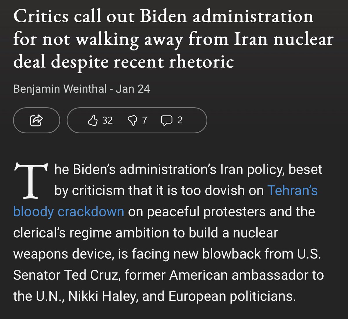 SKYRIDER4538's tweet photo. How sad that some Iranians are fooled by Jill giving an award to #ShervinHajipour for the song #BarayeAzadi while her Joe doesn’t even mention Iran in #StateOfTheUnionAddress.
How meaningful is this gesture when the Biden admin empowers IRI behind the scenes?
#MahsaAmini
#JCPOA https://t.co/00ERAINKq2