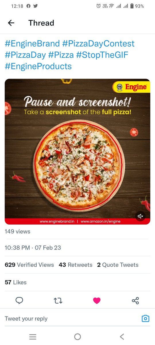gsrana4580's tweet photo. @EngineBrand_in HERE IS MY PERFECT SCREENSHOT
#EngineBrand #PizzaDayContest #PizzaDay #Pizza #StopTheGIF #EngineProducts
@EngineBrand_in
Tags
@preetgs45
@Athiraa_B
@mkrana4580 https://t.co/M9F8dxF3Go