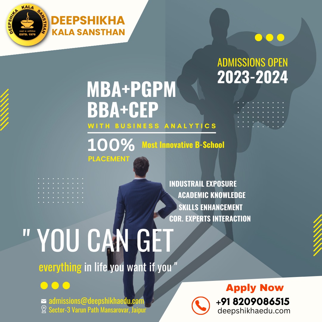 🎓 *Apply Now* to start your professional training for session 2023-24

👆🏻 *Visit website* : deepshikhaedu.com

🖱️ *Online Application* : deepshikhaedu.com/application/

#admission2023_24 
#BusinessSchool #DeepshikhaKalaSansthan  #ManagementCollege #MBA2023 #BBA2023