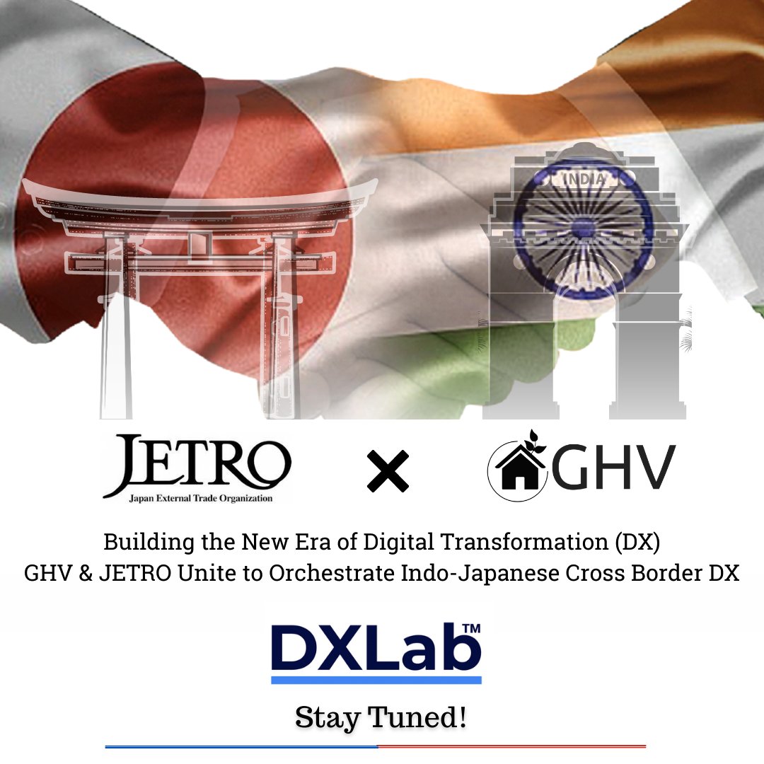 GHVAccelerator's tweet photo. GHV's @dxlab_global: Fueling Global #Enterprises with #Innovative Solutions from India, Partnering with Key Cross-Border Catalysts for #DigitalTransformation Impact
#IndustryCoCreation #openinnovation #collaborate 
@startupindia @JETRO_INDIA @_DigitalIndia @VikramUpadhyaya https://t.co/pr4rVOLAyW