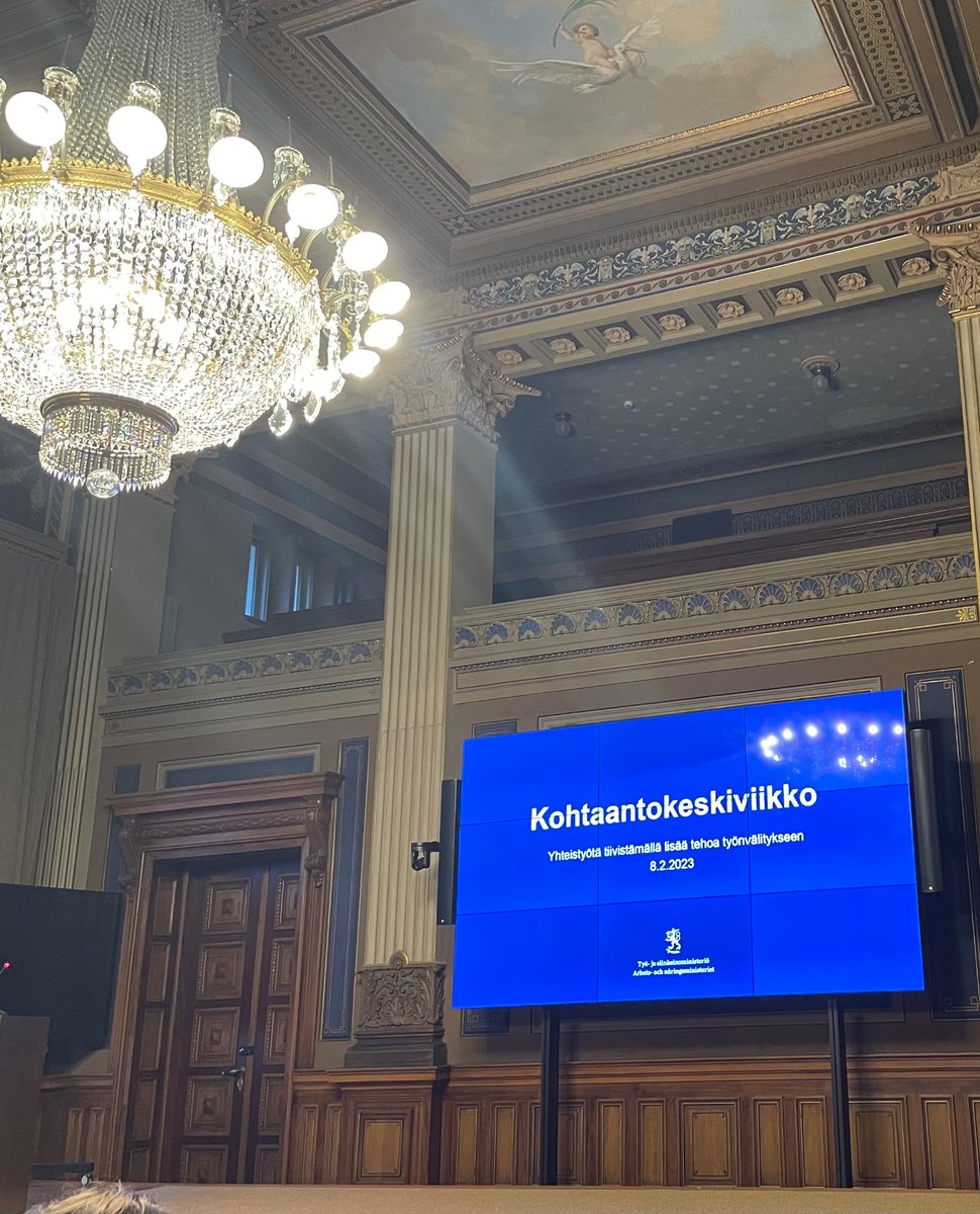 Tänään #kohtaanto asioiden äärellä Säätytalolla. Mielenkiintoinen aamupäivä luvassa! #työllisyys #yhteistyö #työnvälitys