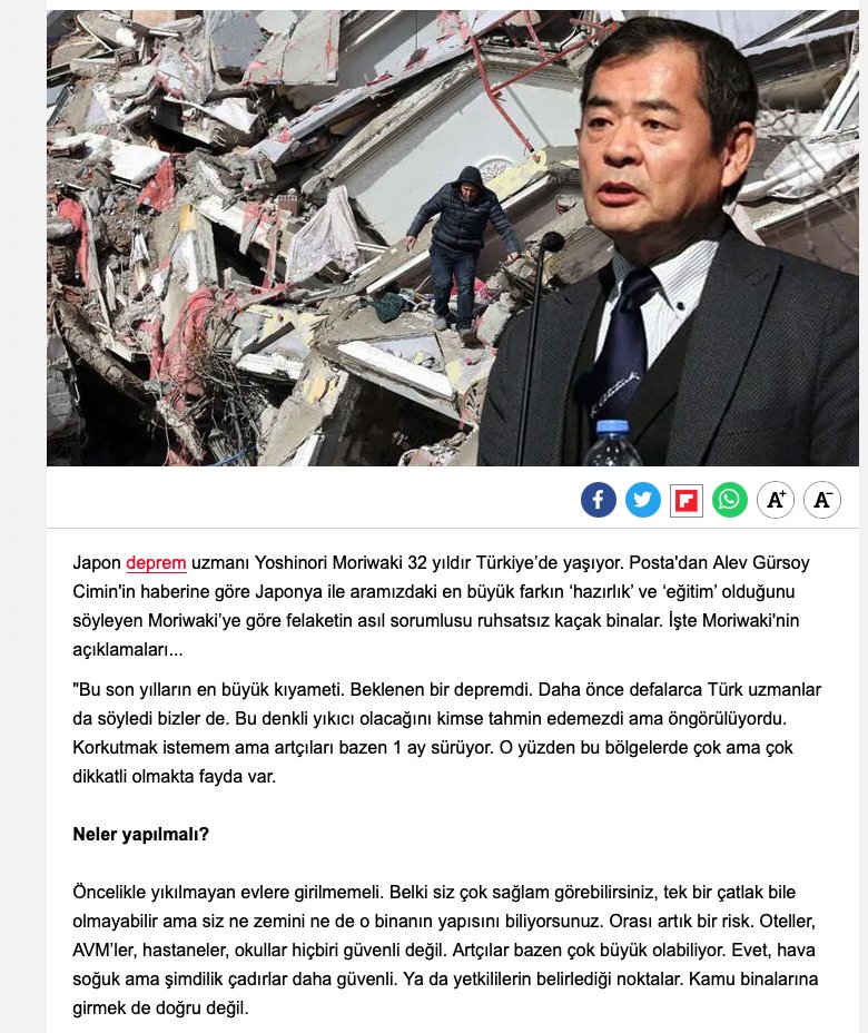 notkoncom's tweet photo. 32 yıldır Türkiye’de yaşayan Japon Moriwaki: 'Yıkılan yapılara baktığınızda yeni binalar da ağırlıkta, sadece eski binalar değil yerle bir olan. Bu binaların hiçbiri yapı denetimine uygun değil.'

E YÜKSELDİ
YAZIKLAR OLSUN SANA
Şeytan
Yandaş
Erden Timur
Erdoğan
Tuğba
#ShowTv https://t.co/xnN7jEML6t