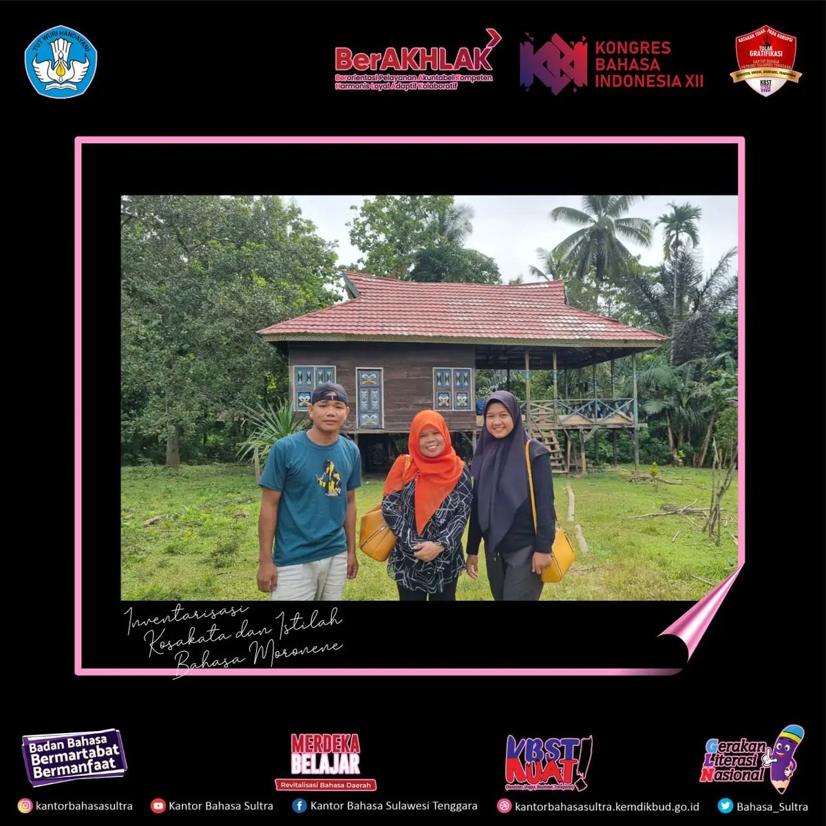 bbsultra's tweet photo. Inventarisasi Kosakata dan Istilah Bahasa Moronene di Kabupaten Bombana pada 30 Januari--7 Februari 2023 oleh tim dari KKLP Perkamusan dan Peristilahan Kantor Bahasa Provinsi Sulawesi Tenggara.
#KBSTKUAT
#BahasaMoronene
#SulawesiTenggara https://t.co/teg2FSt0j7
