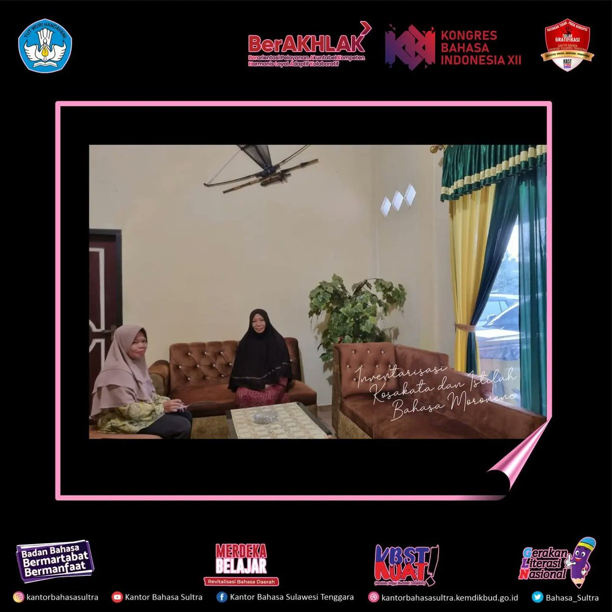 bbsultra's tweet photo. Inventarisasi Kosakata dan Istilah Bahasa Moronene di Kabupaten Bombana pada 30 Januari--7 Februari 2023 oleh tim dari KKLP Perkamusan dan Peristilahan Kantor Bahasa Provinsi Sulawesi Tenggara.
#KBSTKUAT
#BahasaMoronene
#SulawesiTenggara https://t.co/teg2FSt0j7