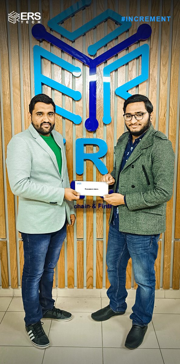 ErstechInfo's tweet photo. Congratulations! Kaleem Jan Abrar Amin Muhammad Farhan Shafiq Muhammad Ismail safia hussain on getting second salary increment in year 2023๐.
Letโs continue to build a bright future together at ERSTECH! ๐๐
#erstech #increment #growth #employeeappreciation #employeerewards https://t.co/GYcgBT47jI