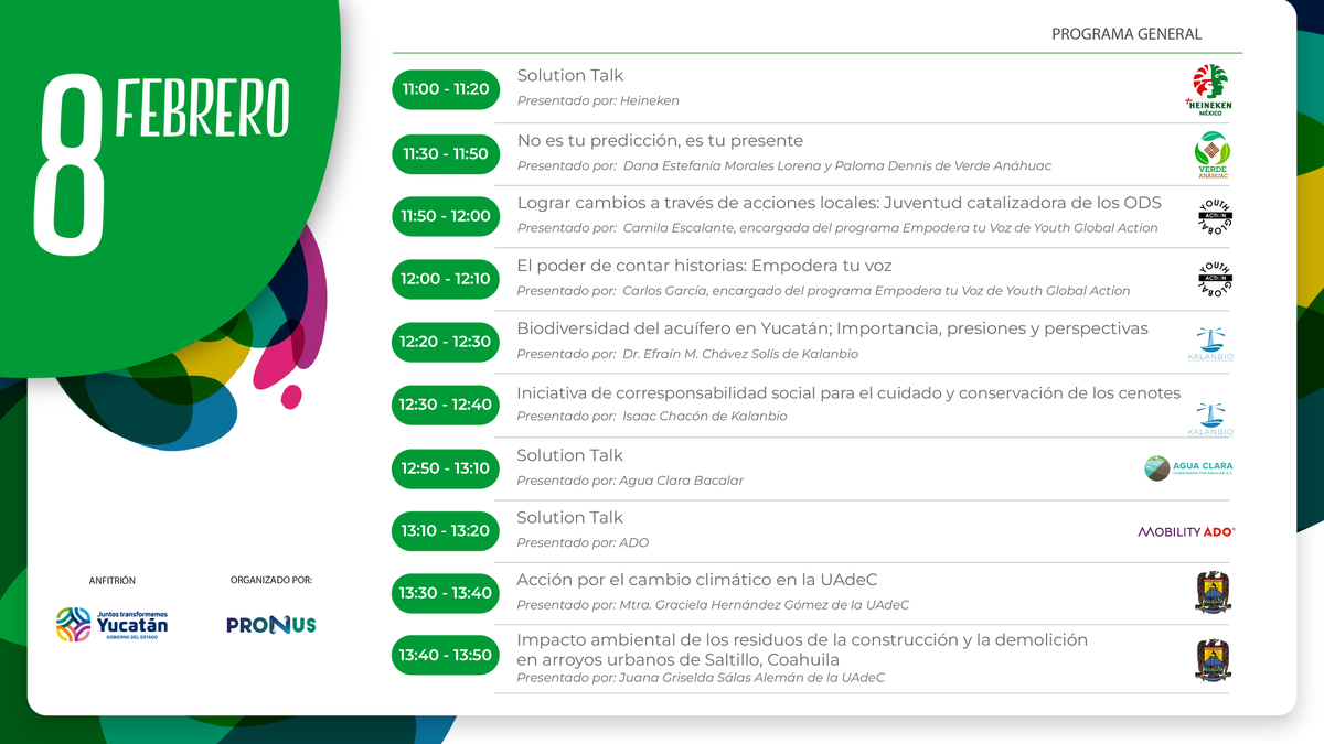 cumbrebiosphera's tweet photo. No te pierdas ningún evento del #Bioagora en Cumbre Biósphera. ¡Tenemos un increíble programa para ti!
"𝙇𝙖 𝙨𝙖𝙡𝙪𝙙 𝙙𝙚𝙡 𝙥𝙡𝙖𝙣𝙚𝙩𝙖, 𝙡𝙖 𝙨𝙖𝙡𝙪𝙙 𝙙𝙚 𝙩𝙤𝙙𝙤𝙨." 🌱
#BiospheraCumbre23
#Febrero23 en el centro de Convenciones Siglo XXI. https://t.co/LOasq0YUuO