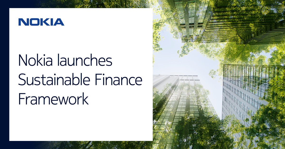 Today we announced our Sustainable Finance Framework that emphasizes #sustainability as core to stakeholder value and central to its business outcomes. 

Find out more about this important initiative here: nokia.ly/3jF9S54