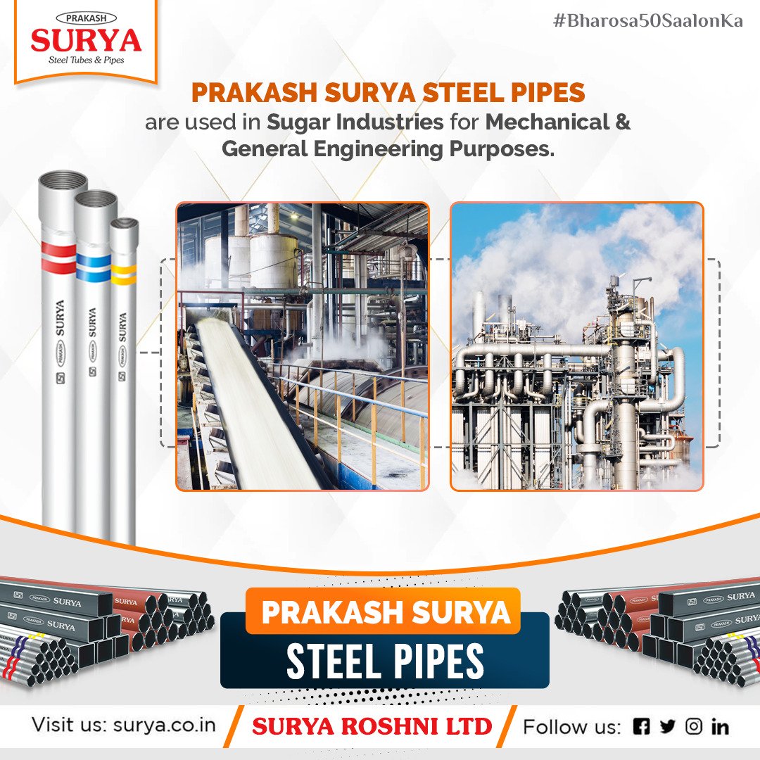 The sturdiness of Prakash Surya Steel Pipes makes them ideal for application in various areas.

Visit us at- surya.co.in/steel_pipes_cr…

#PrakashSuryaPipes #PrakashSuryaSteelPipes #SteelPipes #ERWPipes #IndustrialPipes #DurablePipes #PrakashSurya #MechanicalPipes #EngineeringPipes